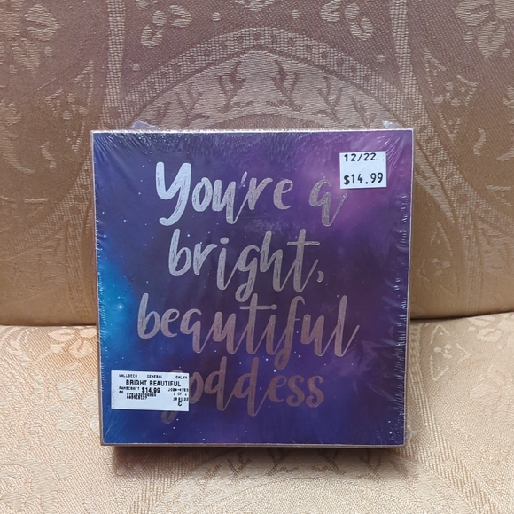 Unsure Other - NWT You're A Bright Beautiful Goddess Wall Art Galaxy Background
